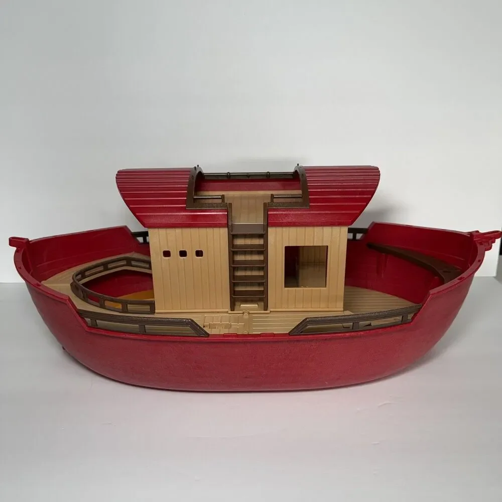 Vintage Playmobil Noah’s Ark Red Boat Really Floats Imagination 2000s Incomplete - Picture 1 of 16